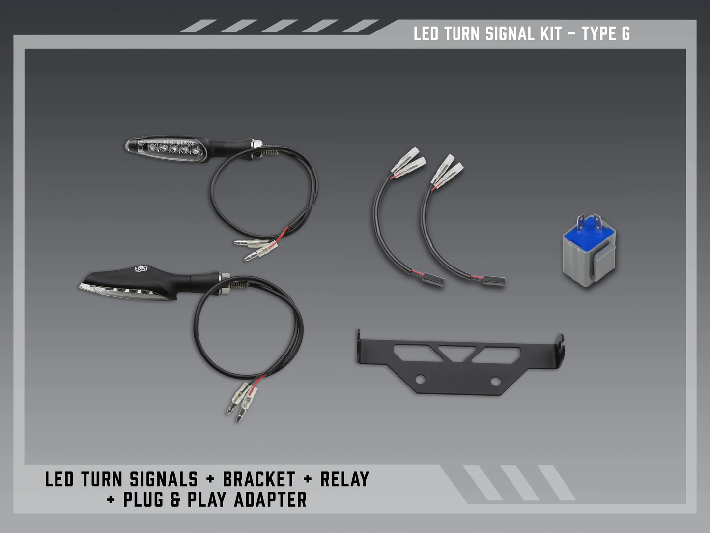 Yoshimura Fe V2 Standard LED Turn Signal Kit - Part Number 075BG-STD-G-K