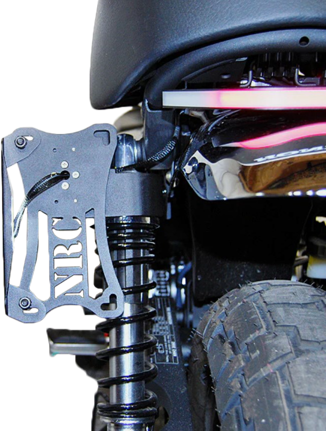 NEW RAGE CYCLES Monkey Side Mount License Plate Frame for Honda Z125 Models