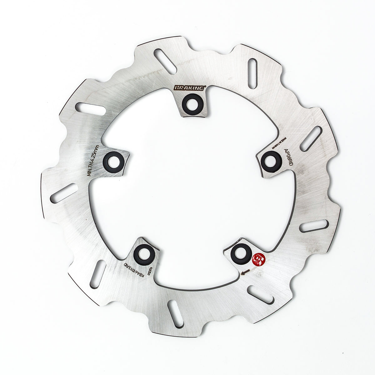 BRAKING AP08RID Rear Wave/Contour Brake Rotor for Aprilia Tuono RSV and 1000R Models