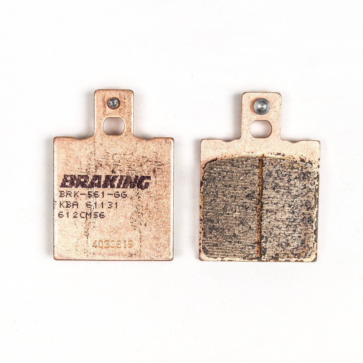 BRAKING Part Number 612CM56 Rear Sintered Metal Brake Pad Set for Street and Off-Road Motorcycles