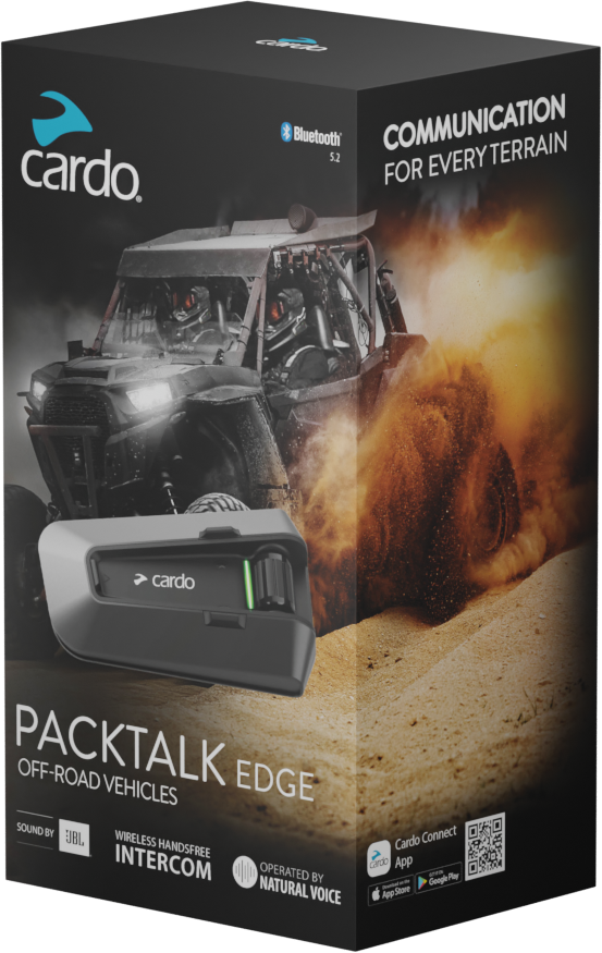 CarDo Packtalk Edge 2nd Helmet Kit (Part Number PT200050) – Universal Motorcycle Bluetooth Communication System with JBL Sound and Interchangeable Microphones