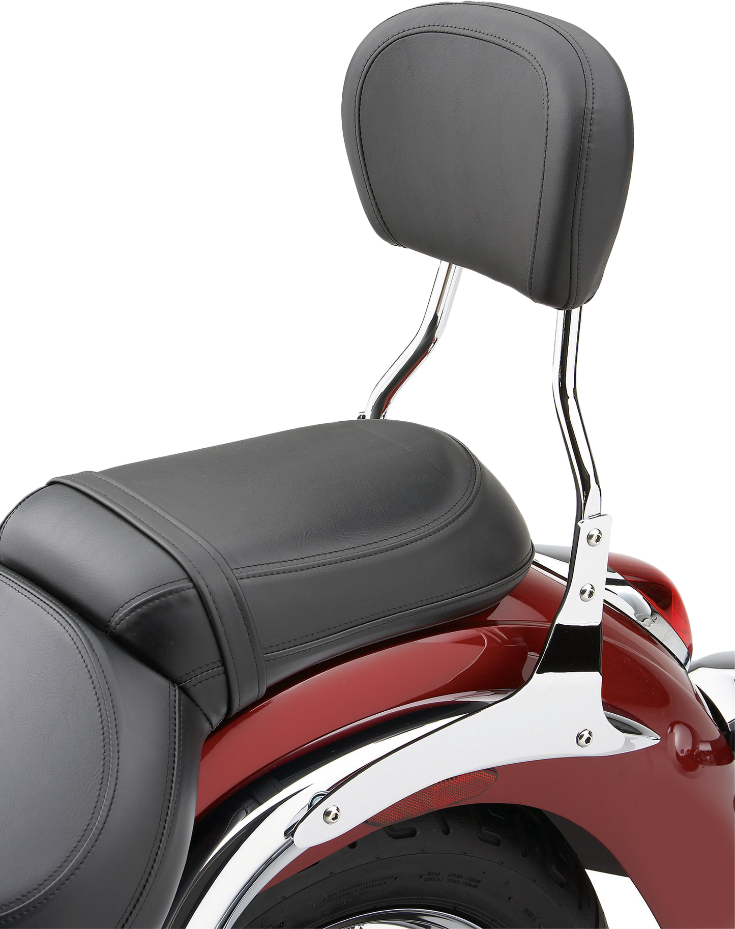 COBRA Short Round Sissy Bar with Pad for Volusia 800, C50, M50 - Chrome Finish
