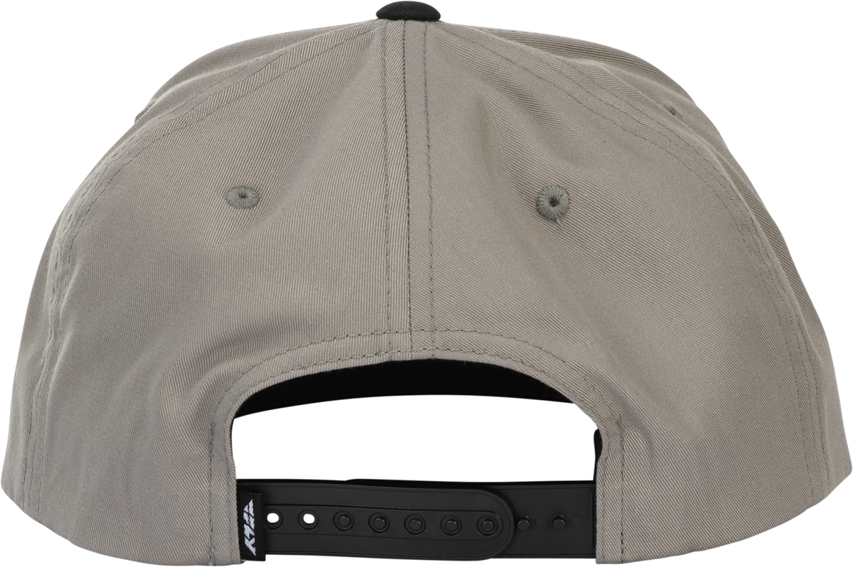 Fly Racing Fly Half Wing Hat Grey - Adjustable Snapback Cap with Curved Bill