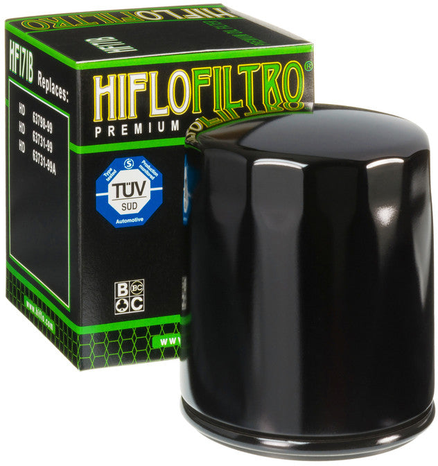HIFLOFILTRO HF171B Oil Filter for Harley-Davidson V-Twin Models