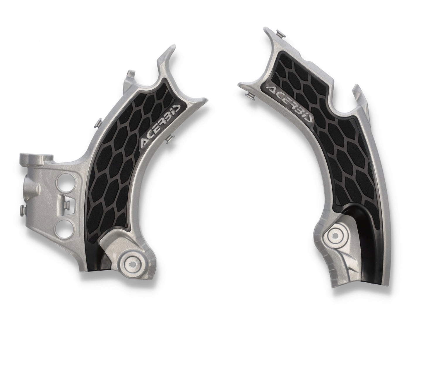ACERBIS X Grip Frame Guards for Honda CRF Models – Silver/Black