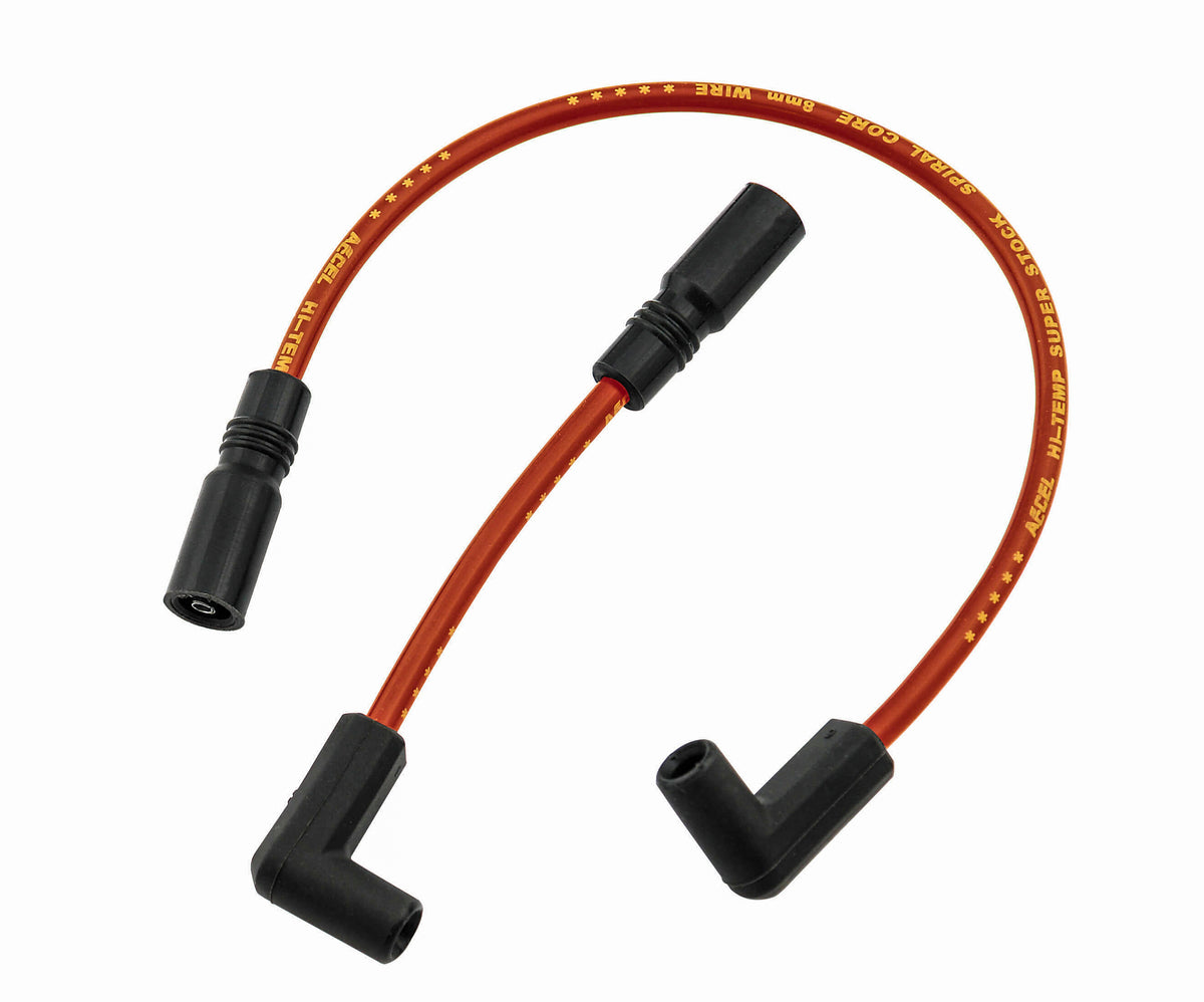 ACCEL Spiral Core 8.0mm Red Spark Plug Wire Set for Harley Dyna & FXD Models