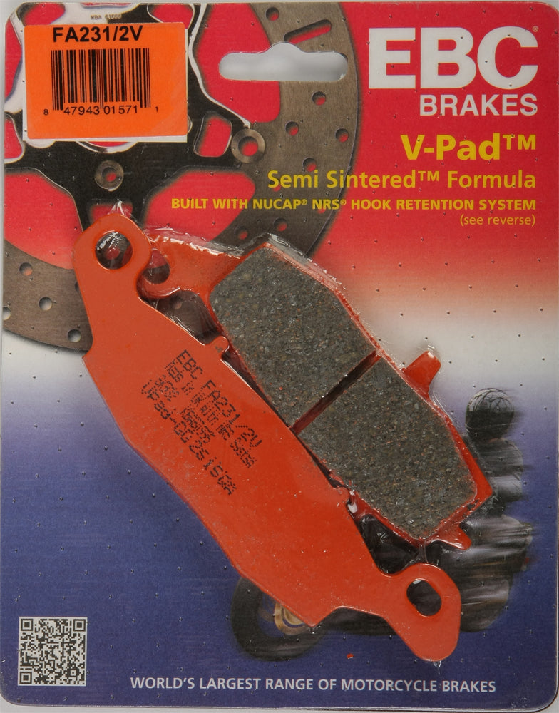 EBC Brakes V Series Brake Pads for Cruiser and Big Twin Motorcycles – Part FA231/2V
