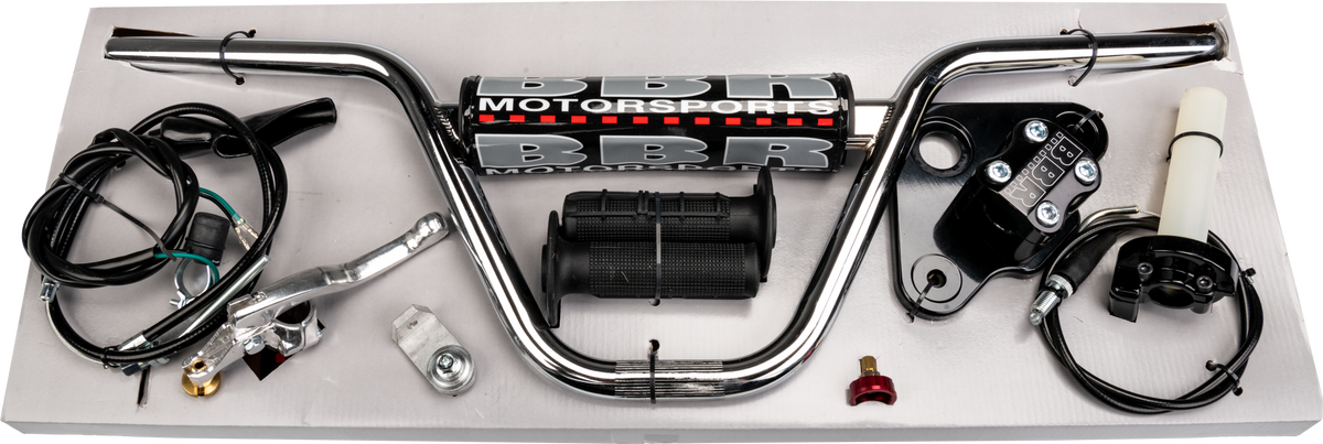 BBR H Bar/Triple Clamp Kit Black for Honda CRF50F (2004-2014)