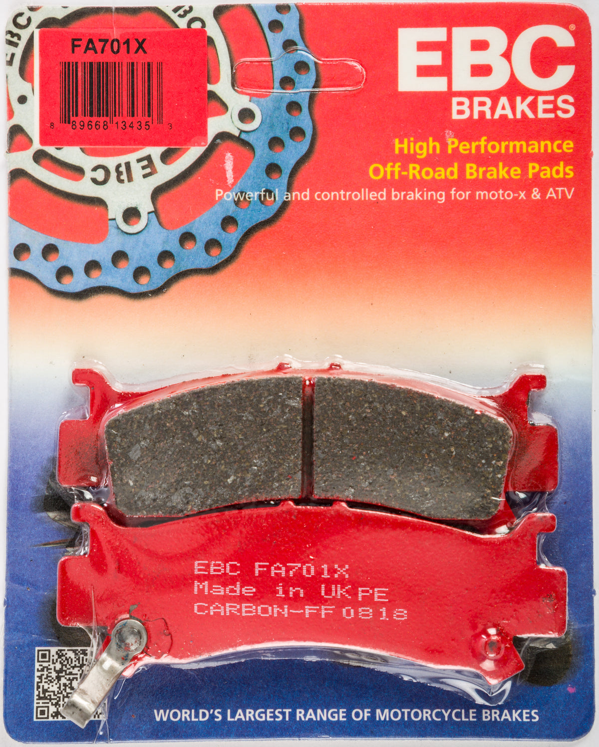 EBC FA701X Carbon X Series Brake Pads for Honda Pioneer 1000 ATV/UTV