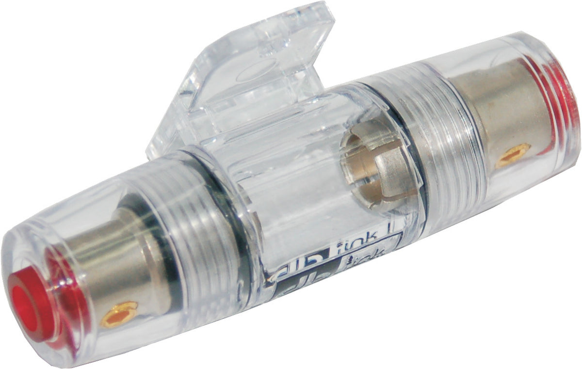 NAMZ Custom Cycle NAP-AGUFH Power Single Nickel Plated 4/8 Gauge In-Line Fuse Holder for V-Twin Motorcycle Wiring