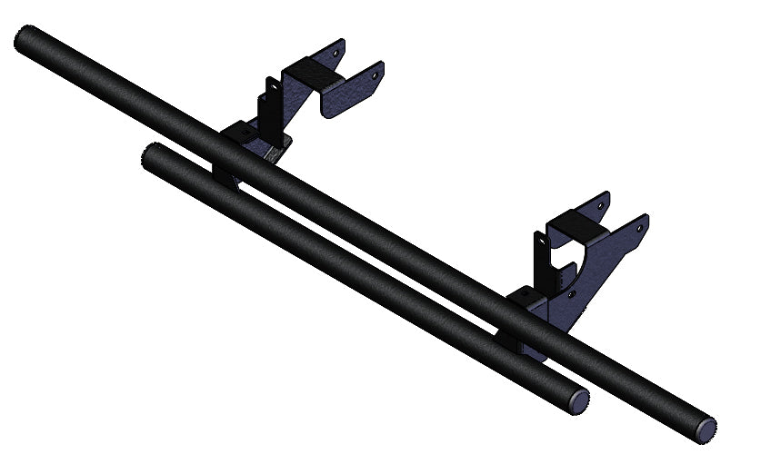 KFI Rear Bumper Black Pol for ATV/UTV - Durable Steel Construction with Powder Coat Finish