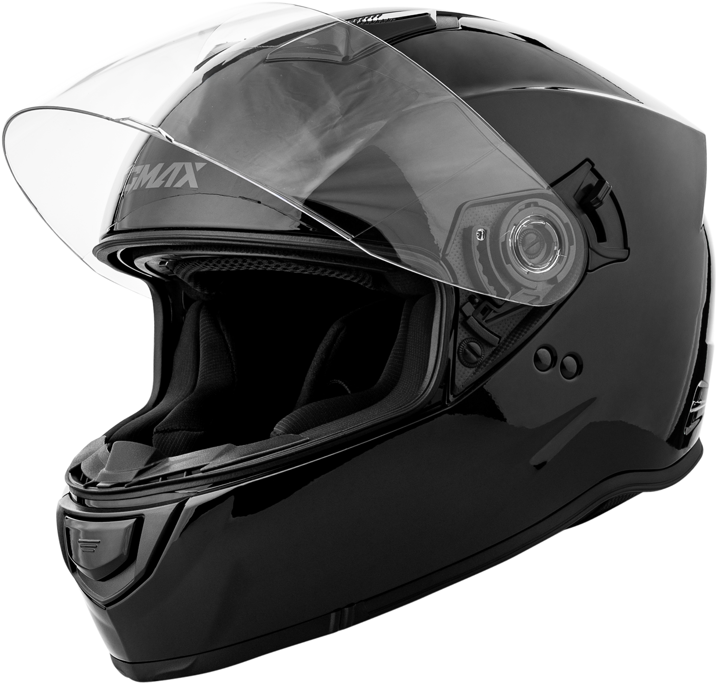 GMAX FF-18 Solid Black 3X-Large Full-Face Street Helmet with Sun Shade and Bluetooth Compatibility