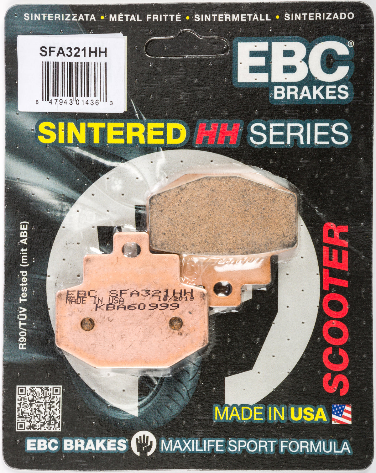 EBC Double-H Sintered Superbike Brake Pads SFA321HH for Scooter – High-Performance Street Braking