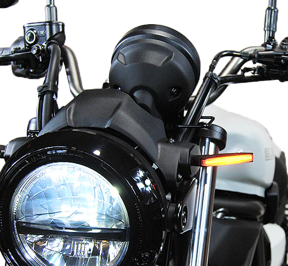 NEW RAGE CYCLES Front LED Turn Signals for Kawasaki Eliminator 450 - Part #450-FB