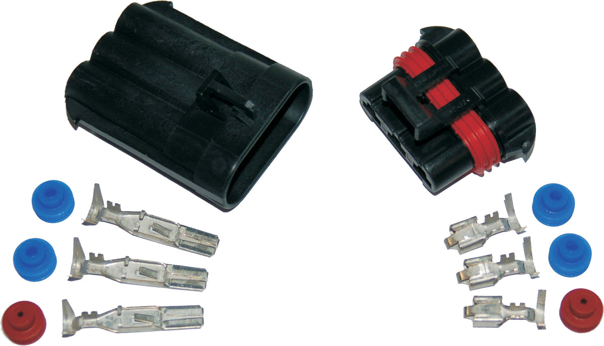 NAMZ CUSTOM CYCLE Amp Power Plug Kit for V-Twin Saddlebags – Male and Female Quick Disconnect Connectors