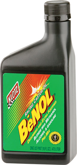 Klotz Benol Racing Castor Oil 16 oz. – High-Performance Engine Lubricant for Motorcycles and Small Engines