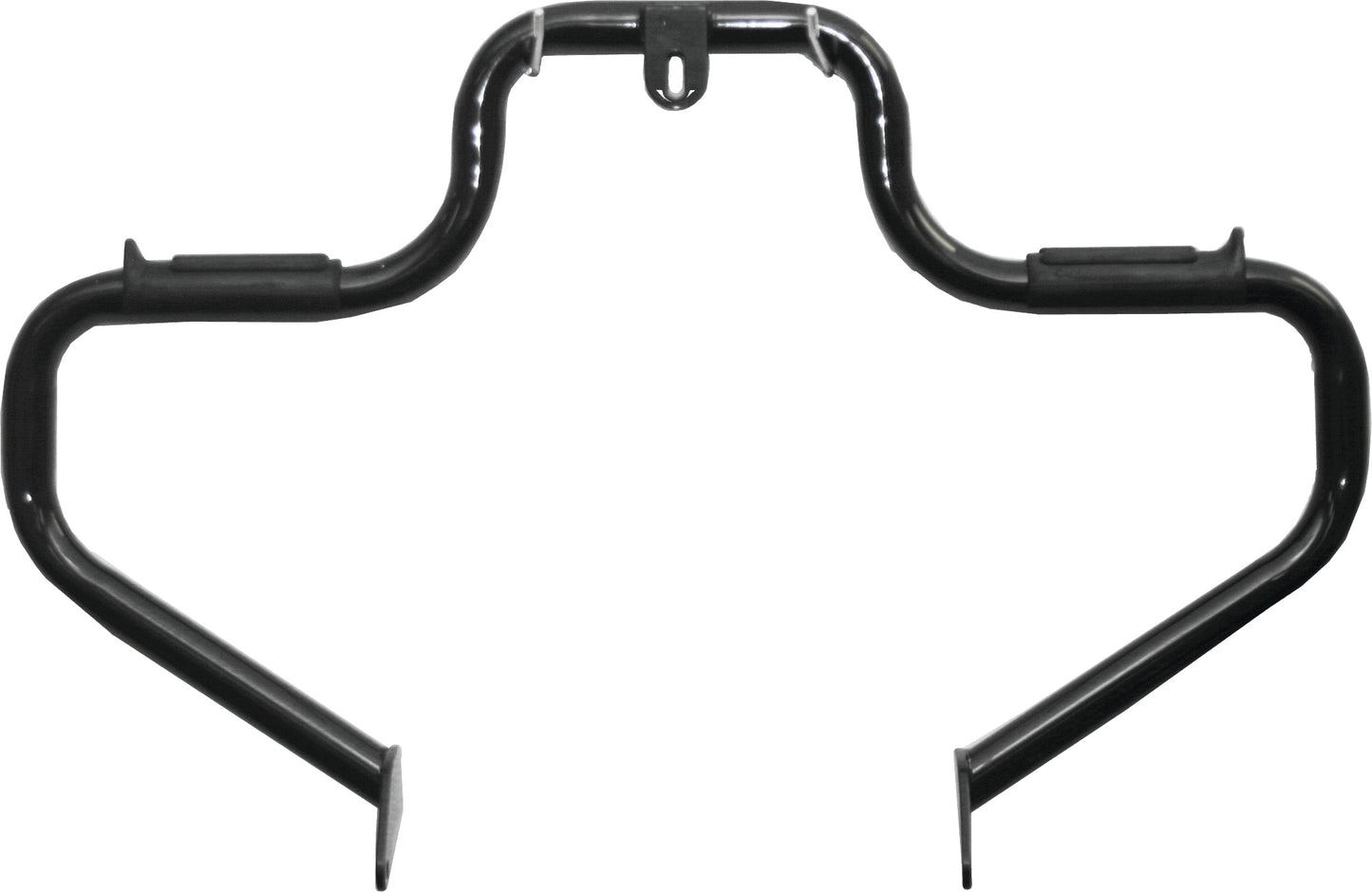 Lindby Engine Guard for Harley-Davidson Dyna Models with Black Finish and Built-In Rubber Footrests