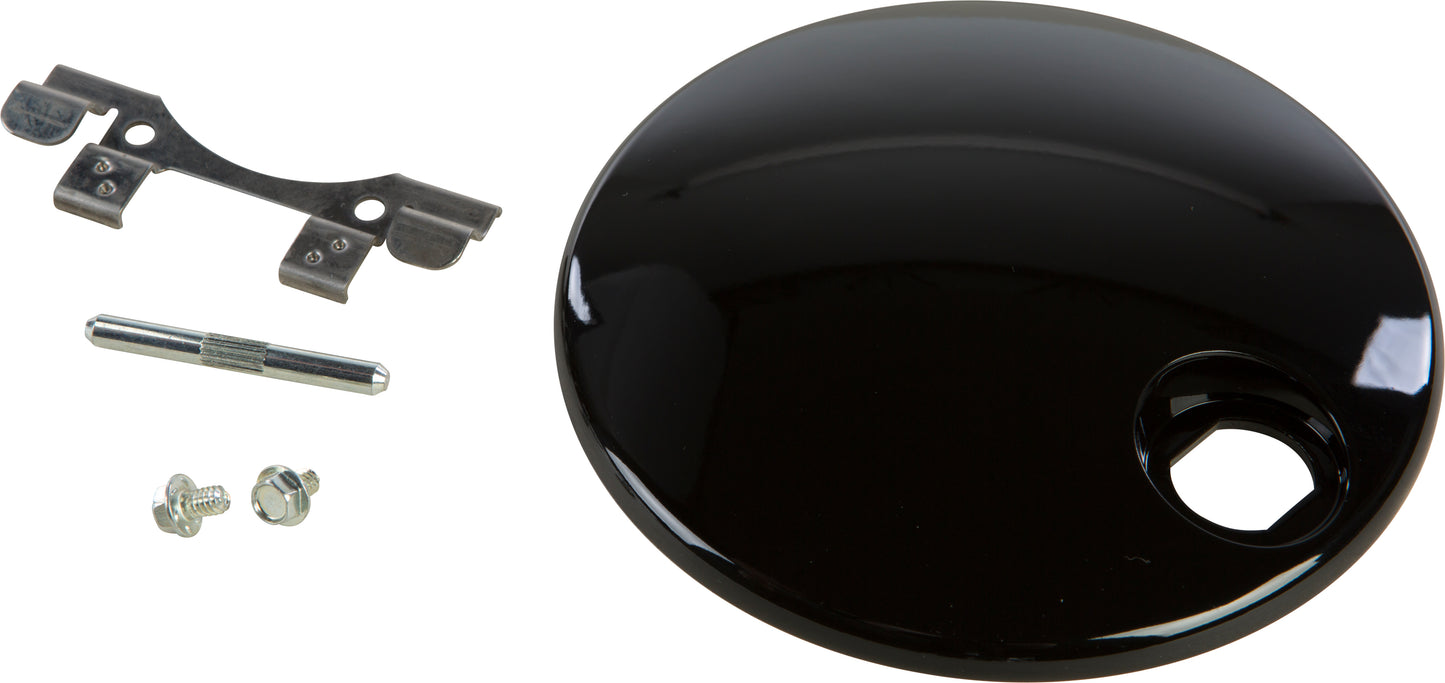 HardDrive Fuel Tank Console Doors for V-Twin Motorcycles in Gloss Black - Part 301061