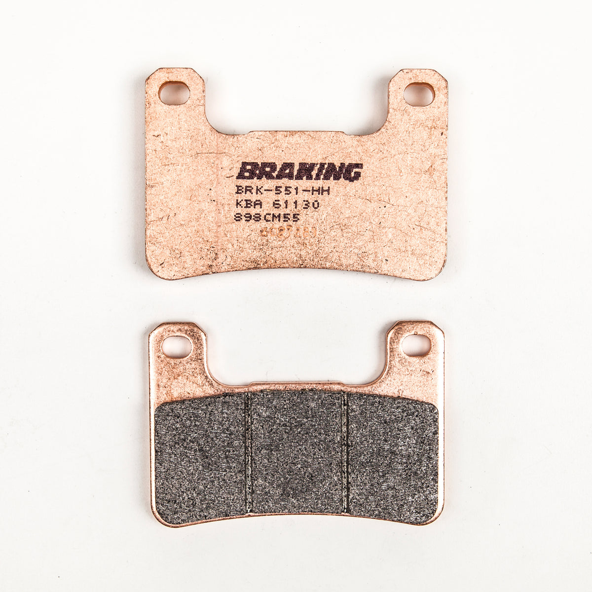 BRAKING Part Number 898CM55 Rear Sintered Metal Brake Pad Set for Suzuki GSX-R1300 Hayabusa and Kawasaki Z1000