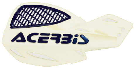 Acerbis Uniko Vented Handguards for Offroad Motorcycles - White/Black, Part Number 2072670002
