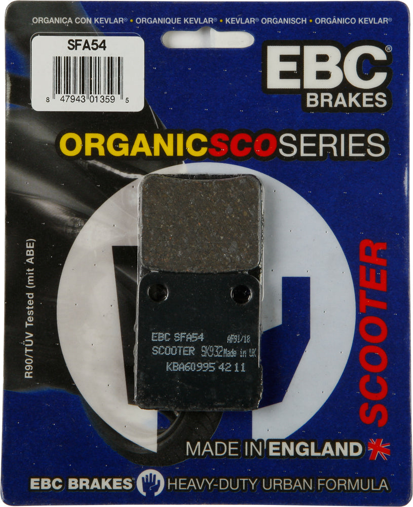 EBC Brakes SFA54 Organic Brake Pads for 1982 Honda MB5 Scooter