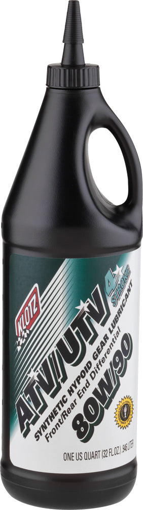 KLOTZ ATVUTV-8090 Front and Rear Differential Lube 80W90, 32 oz. - Heavy Duty Synthetic Transmission Oil for Off-Road Vehicles