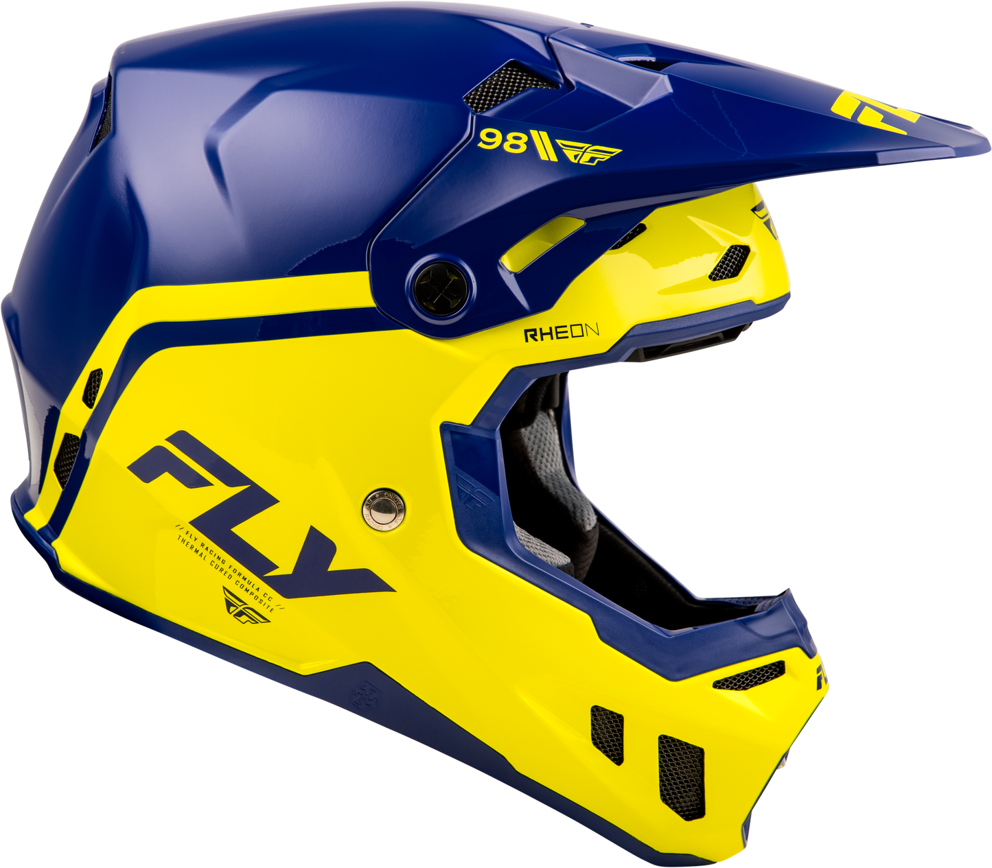 Fly Racing Formula CC Objective Offroad Helmet Navy/Yellow Small