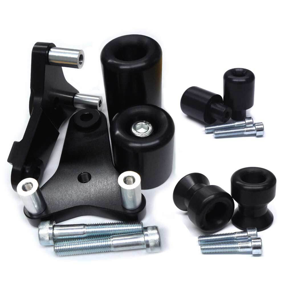 Shogun Motorsports Complete Frame Slider Kit for Suzuki GSX-R Models – Black