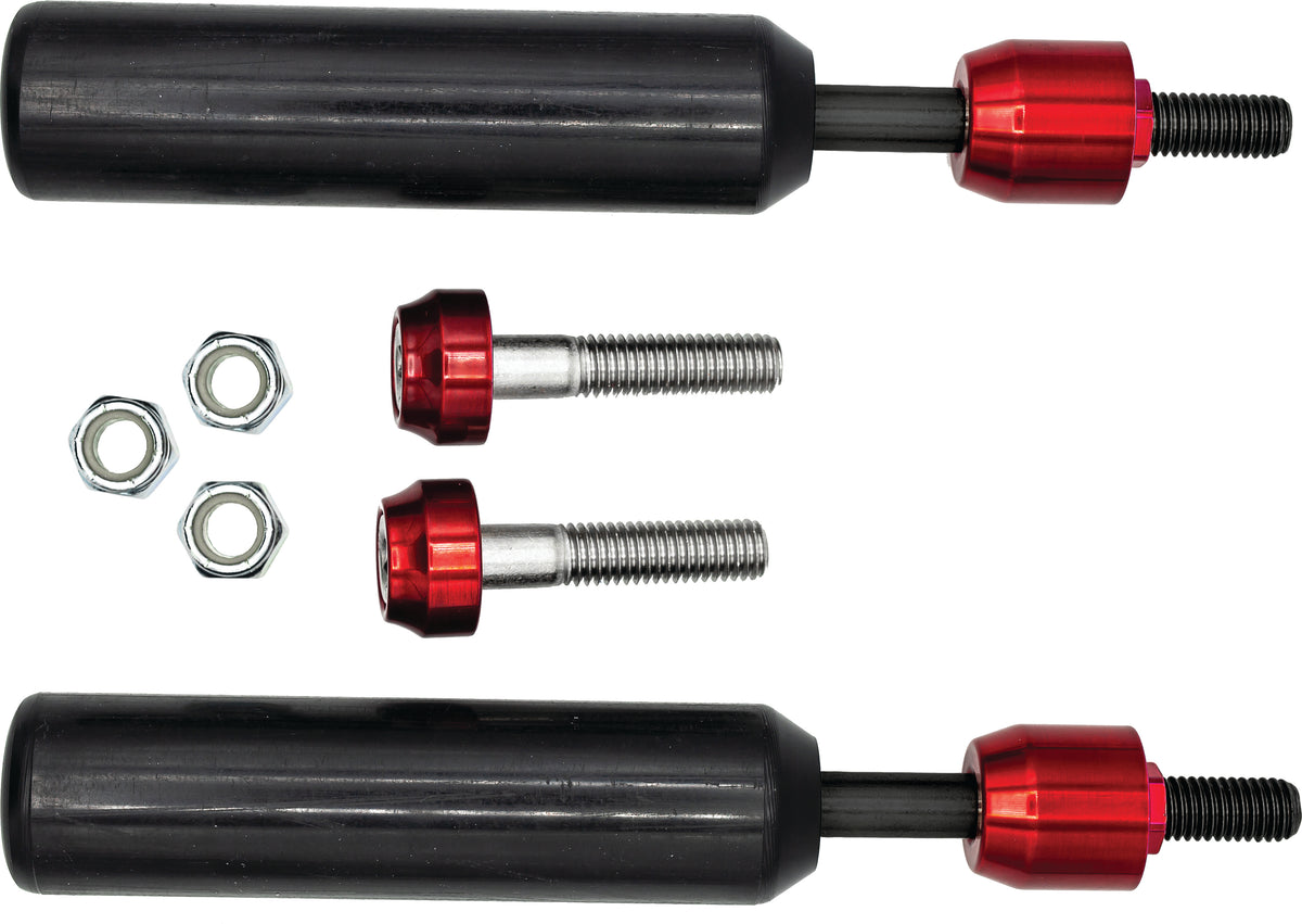 SANTORO FABWORX Shock Mount Sliders for Harley Dyna Models - Red, Part SF50002