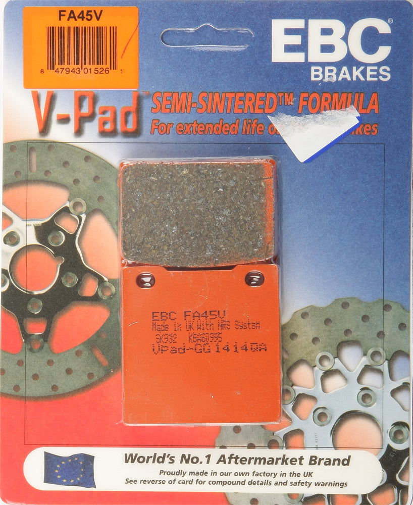 EBC Brakes FA45V V Series Brake Pads for Honda Big Twins and Cruisers