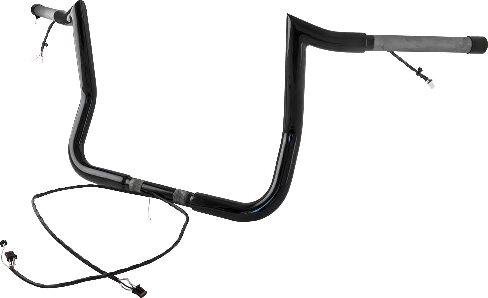 BAGGERNATION 14-Inch Monkey Bagger Handlebar Kit for Harley Davidson with CAN Bus Control - Black