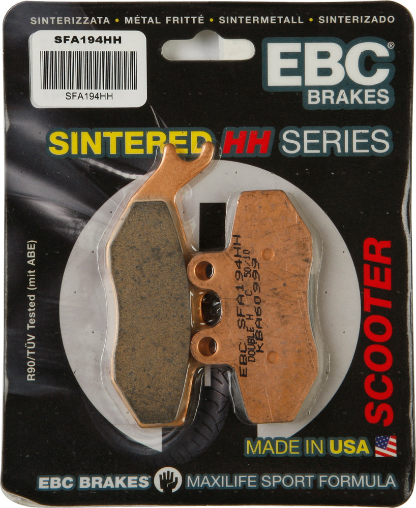 EBC Double-H Sintered Superbike Brake Pads (Part Number SFA194HH) for Scooter and Street Bikes