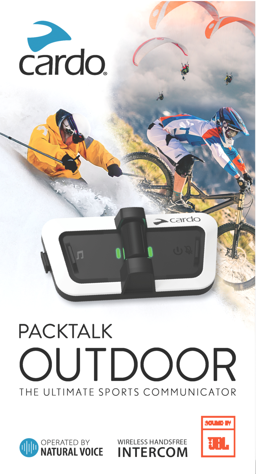 CARDO Packtalk Outdoor DUO Intercom System with JBL Audio and Waterproof Design
