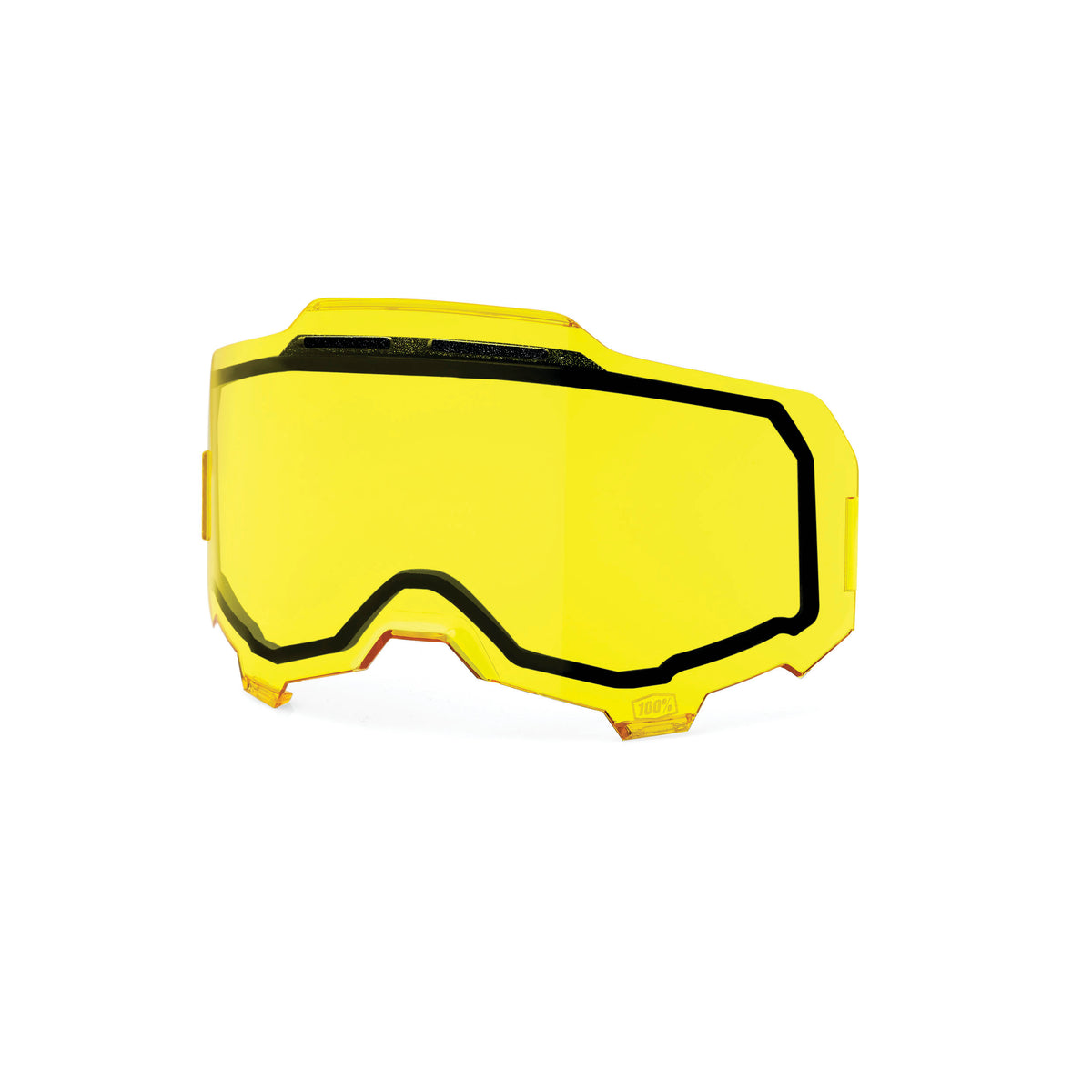100-Percent Armega/Armatic Injected Dual Pane Vented Yellow Lens for Offroad Eyewear
