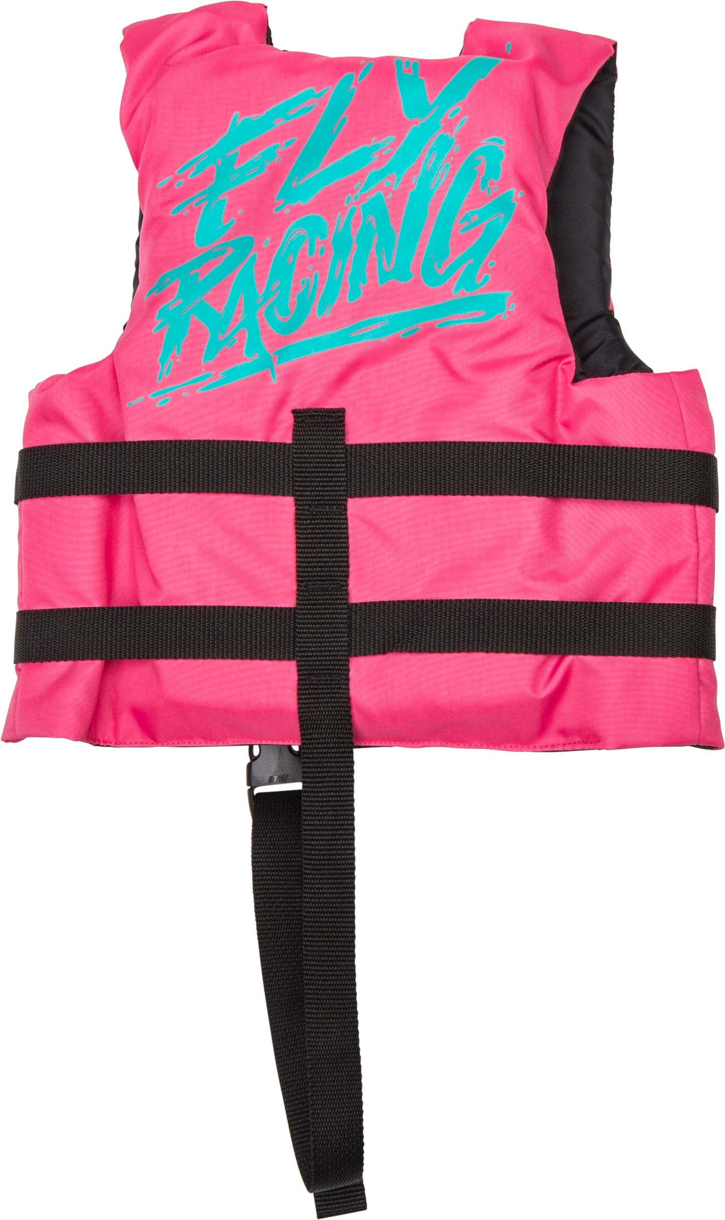 Fly Racing Child Flotation Vest Neon Pink and Teal - Coast Guard Approved Life Vest for Kids