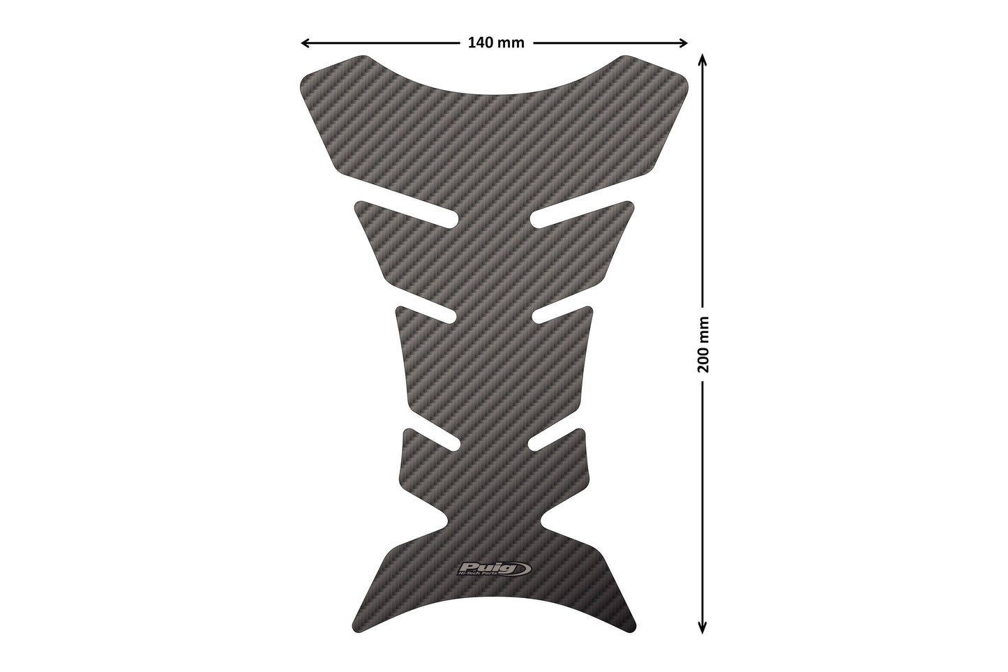 PUIG Performance Tank Pad Carbon for Street Motorcycles - Part Number 4051C