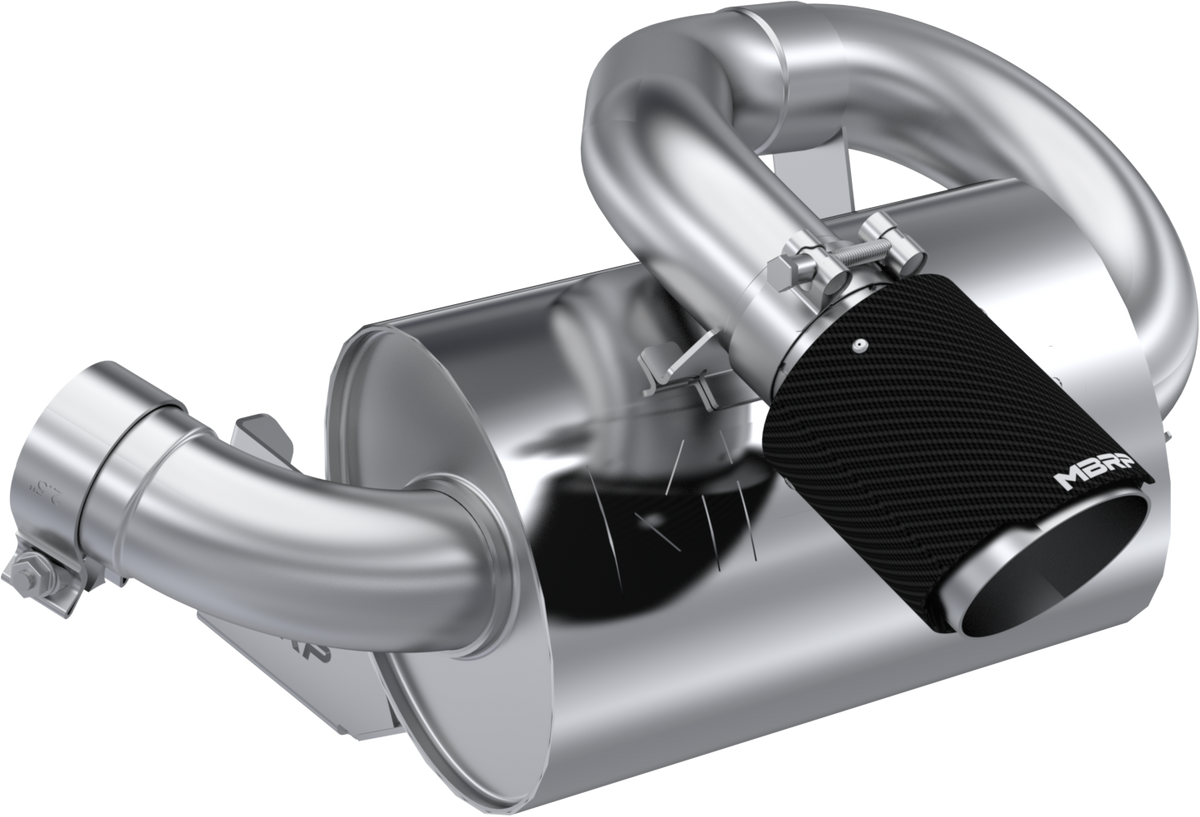 MBRP AT-9215PT Single Slip-On Center Exit Muffler for Can-Am Maverick Sport 1000 & Commander 1000 XMR