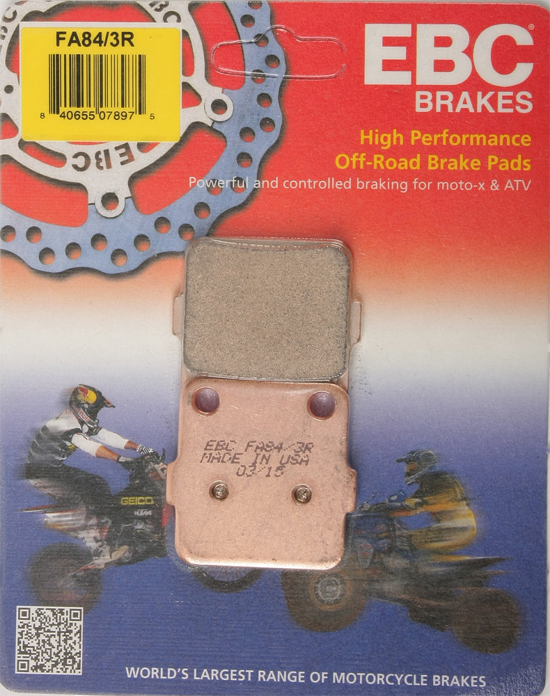 EBC Brake Pads Fa84/3R Sintered R Series for Kawasaki KLX140 Models