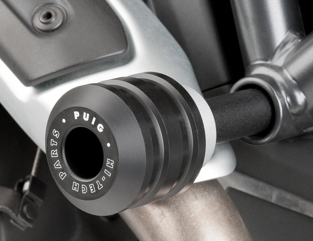 PUIG Frame Sliders for Ducati Scrambler Models – Black, Part Number 8150N