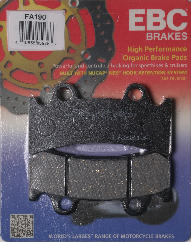 EBC FA190 Brake Pads for Triumph Daytona 900 Super III and Yamaha YZF750R