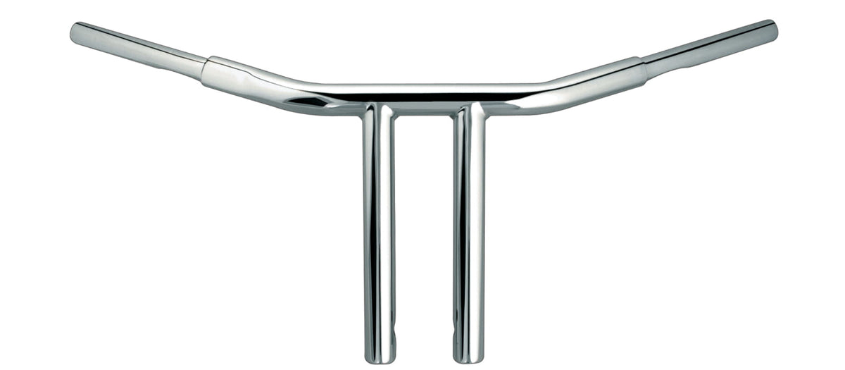 WILD 1 Chubby 10 Inch Psycho Drag Bar Chrome for Harley-Davidson V-Twin Models