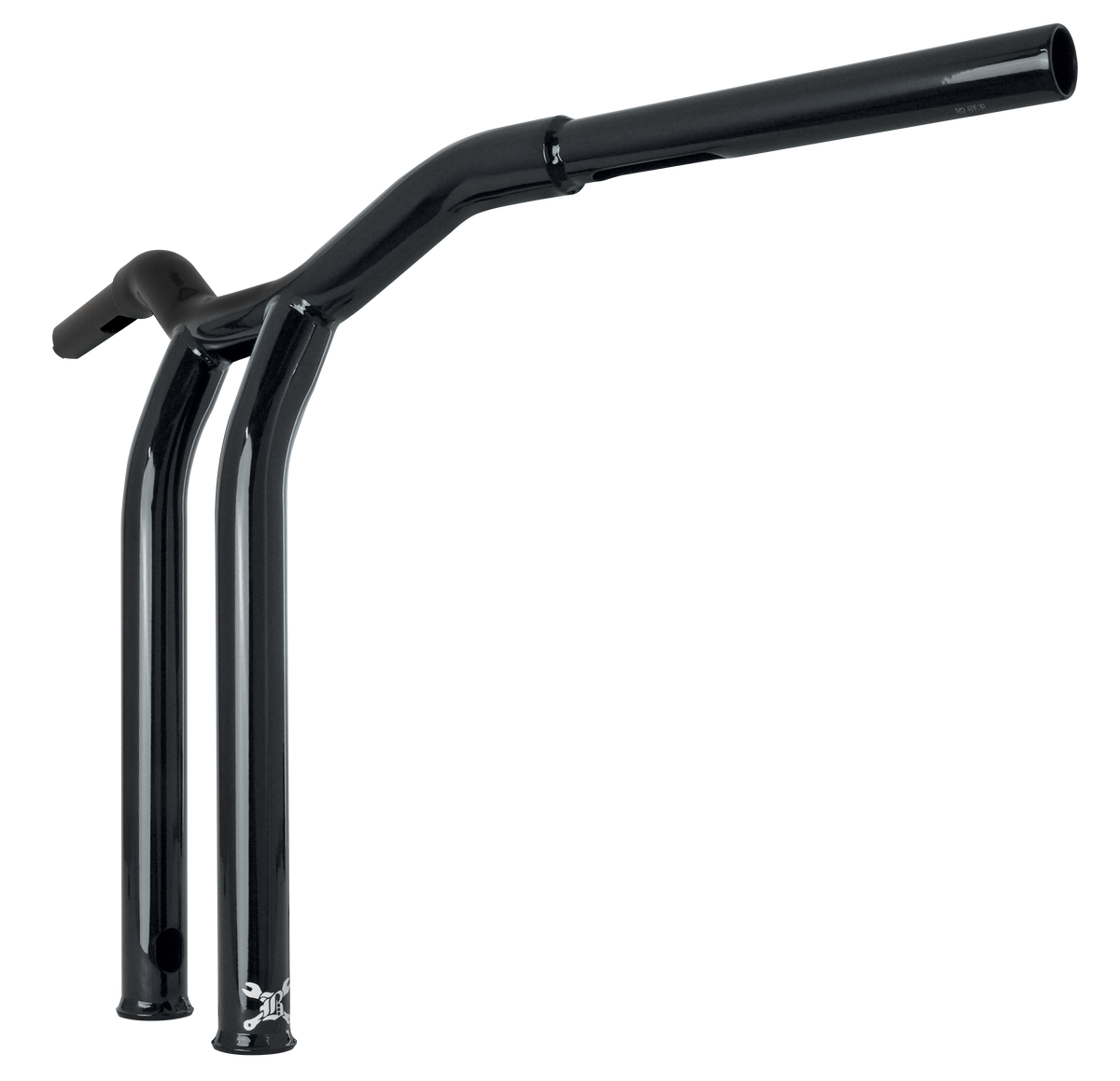 BURLY BRAND Dominator Raked Handlebar 14 Inch Black for Harley Davidson V-Twin Models