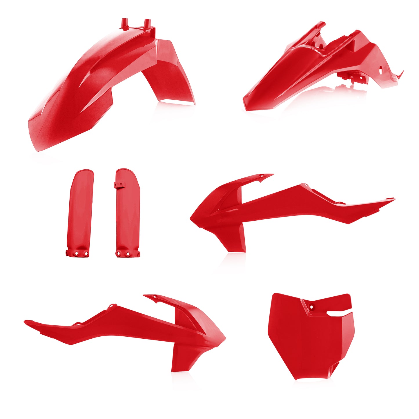 ACERBIS Full Plastic Body Kit for Gas/KTM Red - Fits 2021-2024 Gas-Gas MC 65