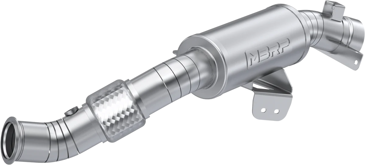 MBRP Part No. AT-9219PT Single Slip-On Turbo Back Exhaust System with 3-Inch Performance Muffler for 2024 Can-Am Maverick R