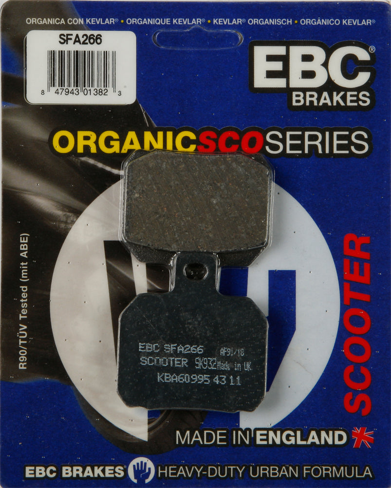 EBC Brakes SFA266 Organic Brake Pads for Scooter - Street Segment