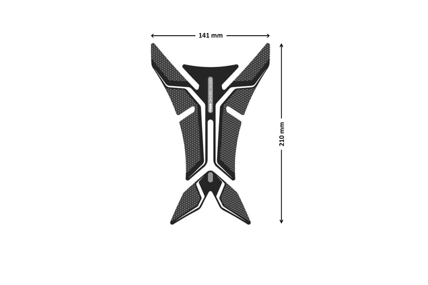 PUIG Naked Tank Pad Grey - Modern Minimalist Motorcycle Tank Protector