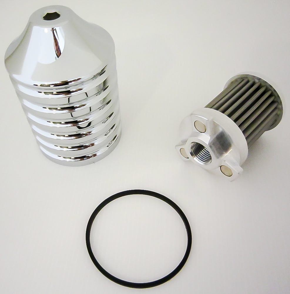 HardDrive Billet Reusable Oil Filter Chrome for Harley Davidson V-Twin Models