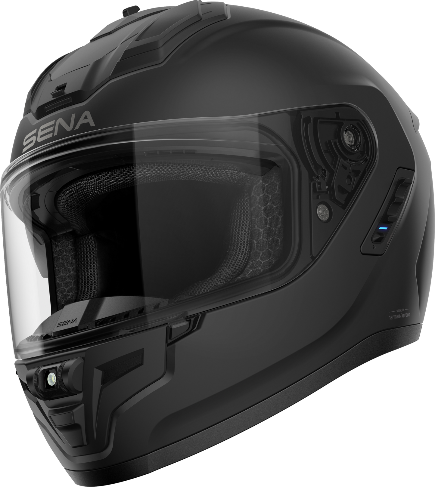 SENA Phantom Anc Full-Face Helmet Mesh Matte Black Small with Active Noise Cancellation and Advanced Connectivity