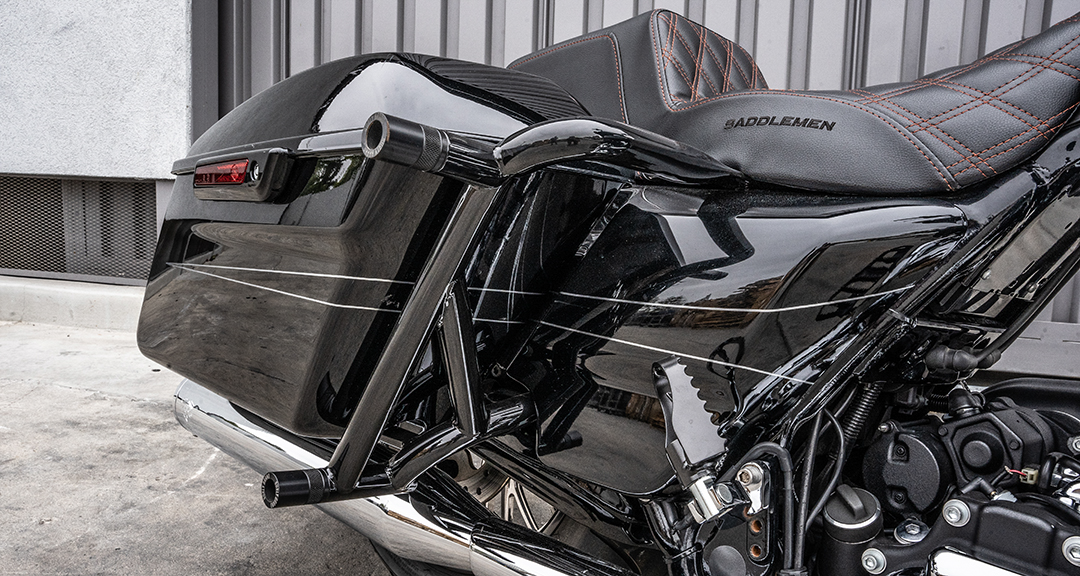 BURLY BRAND Part SA-3013-002 Brawler Bag Guards for Harley-Davidson FLRT FLHR FLHTCU FLTRXS