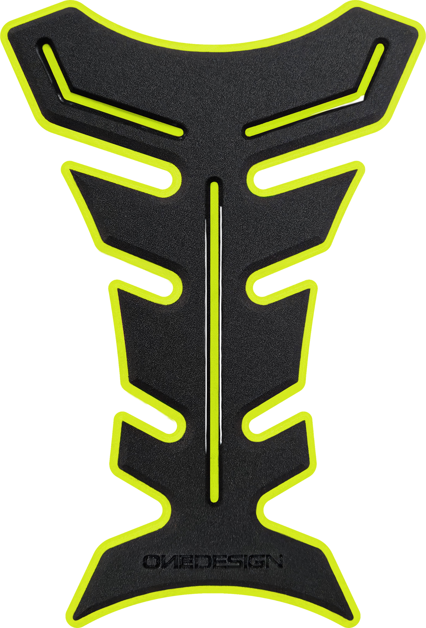 ONE EMBLEMS HDF9Y Black and Yellow Tank Pad for Street Motorcycles